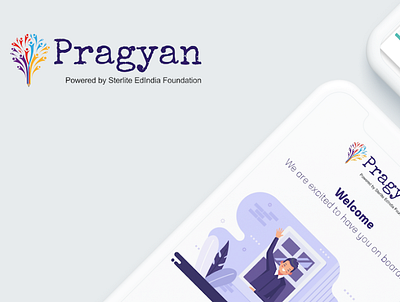 Pragyan learning app animation graphic design ui