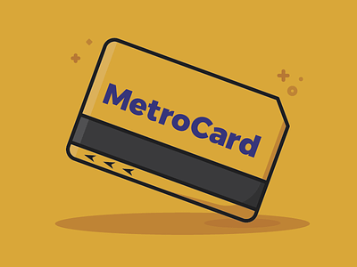 NYC MetroCard city flat metrocard monoline monoweight new york city nyc vector yellow