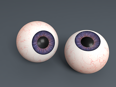 Purple Eyes c4d eyes modeling