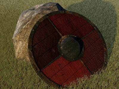 Viking Shield 3d c4d modeling texture