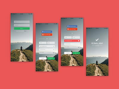 Sign Up Form 001 app dailyui dailyui011 hiking interaction signup signupform ui userexperience ux web webdesign