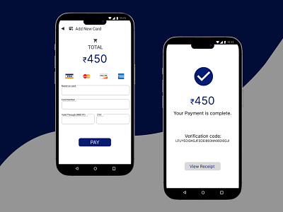 Credit card checkout appscreen