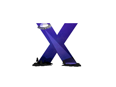 X is for X files 36days 36daysoftype 36daysoftype 05 36daysw animation design illustration motion ovnis type ufo xfiles