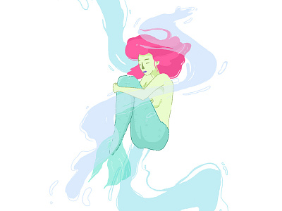 Mermaid on mermay artistsoninstagram digitalart drawing illustration mermaid mermay mermay2018 pastelcolor sirena