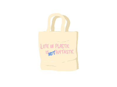 Life in plastic artist bag draw eco ecologism message offplastic photoshop womenwhodraw zeroplastic zerowaste