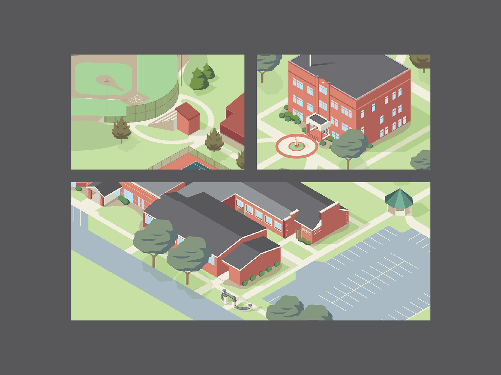 Hesston Campus Map close up by Aaron Miller on Dribbble