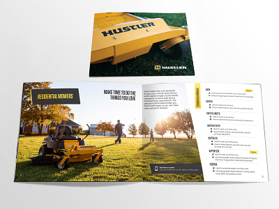 Mower Brochure - 1 of 3 branding design