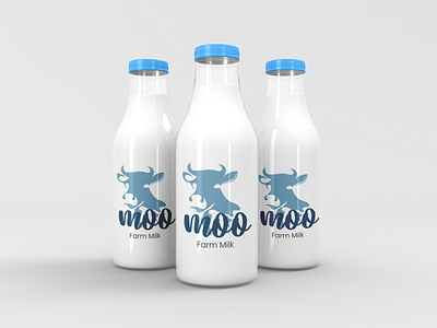 Logo for farm milk production adobe illustrator bran brand branding create design farm milk graphic design healthy illustration logo logotype