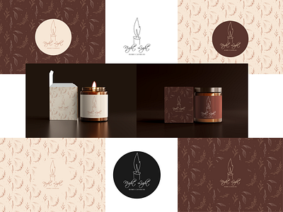 Creation of a logo and packaging for a brand of scented candles adobe illustrator beauty branding candles company design fire graphic design illustration logo one line one line art patterrn personal brabd plant