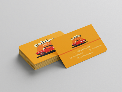 Business card for taxi service in retro style adobe illustrator busines card create design graphic design illustration logo retro retro car retro style taxi taxi service vector