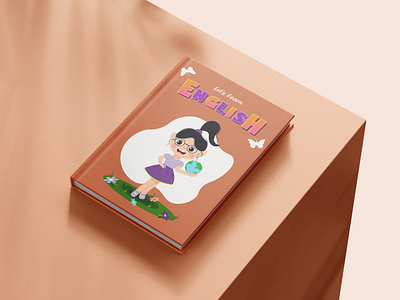 Cover for a book of the elementary level of English for children adobe illustrator book book cover boy children cover design earth english funny girl graphic design illustration learn personage study