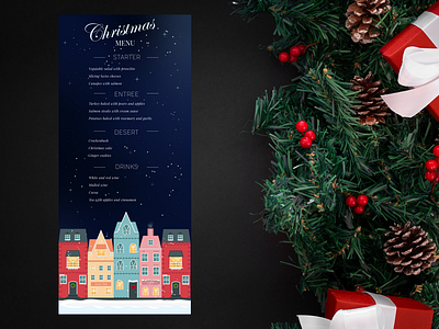 Christmas menu design