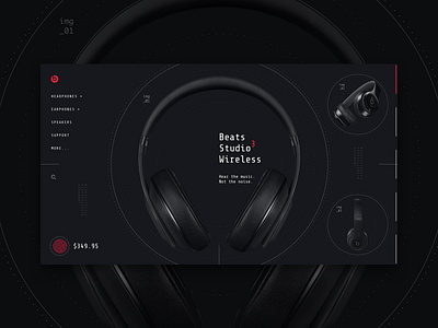 Beats clean design desktop digital grid interaction minimal site studio ui ux web