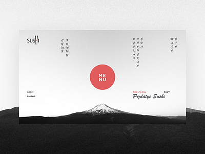 Sushi clean design desktop digital grid interaction minimal pure site ui ux web