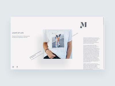 M. clean design desktop digital grid interaction minimal site studio ui ux web