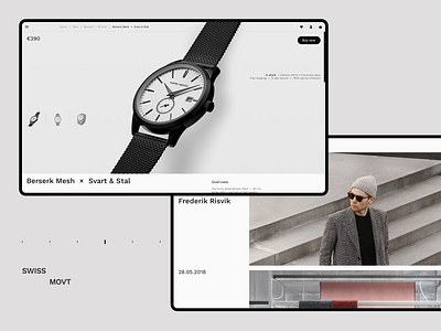 HARPER & BROOKS clean desktop digital e commerce exploded fashion grid minimal pure site swiss typography ui ux watches web