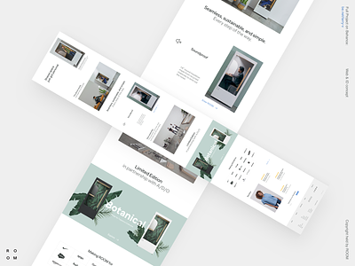 ROOM business clean design desktop ecommerce grid interface layout minimal product site typography ui ux web