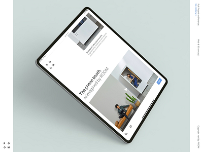 ROOM business clean corporate design ecommerce grid interaction interface ipad landing layout minimal pastel product site tablet typography ui ux web