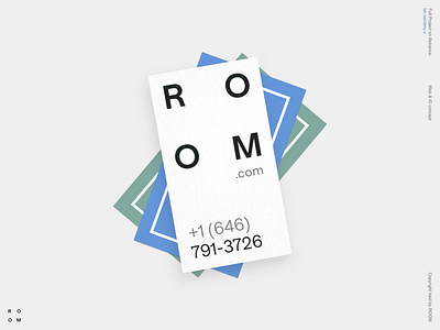 ROOM branding business business card clean corporate graphic design identity illustration key logo logotype minimal product typography visual