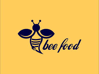 modern food be logo deisgn bee bee logo branding brandmark business logo cafe logo creative food logo food honey illustration logo options nature sajib sutradhar ssartline wings wings