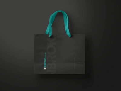 Unbroken Shopping Bag activewear brand brand identity branding branding design concept design gymwear logo unbroken visual identity