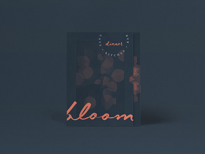 Bloom Cafe, Kitchen & Bar Menu brand brand identity branding branding design concept design menu moire restaurant visual identity