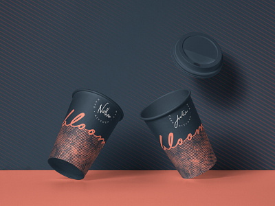 Bloom Coffee Cup brand brand identity branding branding design concept design logo moire restaurant visual identity