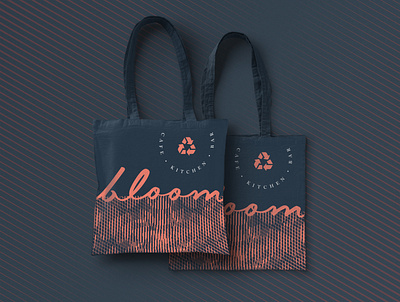 Bloom Tote Bag brand brand identity branding branding design concept design logo moire restaurant visual identity