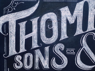 Thomp. & Sons blackboard calligraphy chalk chalkboard hand lettering lettering sign typography vintage