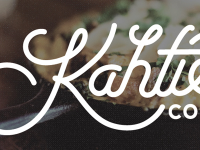 Kahtie Cooks cook cooking elegant handlettering kahtie katie lettering logo logotype typography