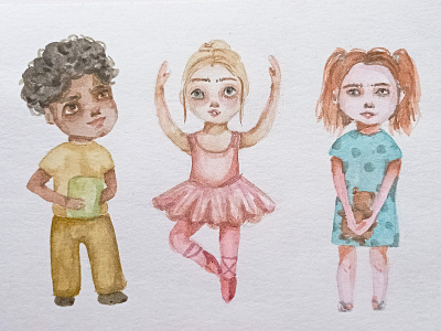 "Watercolor Characters" illustration watercolor watercolor illustration акварель детские книги персонаж