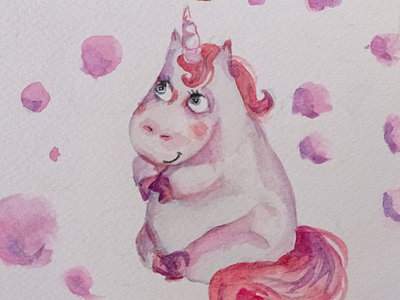 Unicorn design illustration watercolor watercolor illustration акварель детские книги персонаж