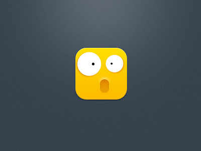 Small Yellow Chicken big china design expression icon smail surprised， yellow