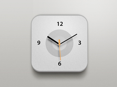 Clock app apple china clock design grey icon orange white xiaowu