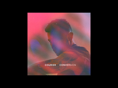 Courier Music x Conversion Final album artwork design graphic design minimal musician photography