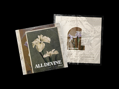 All Devine - Single album branding design graphic design layout minimal music typography vinyl vinyl record