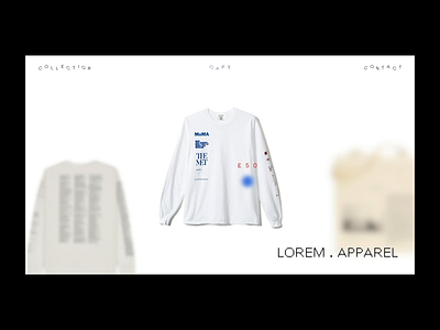 Lorem . Apparel - Landing Animation Concept after effects animation apparel clothing design graphic design landing page layout minimal motion design typography website website concept
