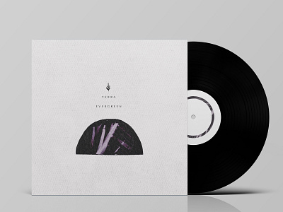 Evergreen album cover art graphic design illustration plant vinyl vinyl record