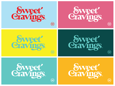 Sweet Cravings Logo branding design illustration logo typography vector