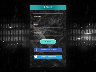 Sign up app music sign up