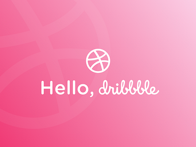 Hello, Dribbble! design dribbble first shot gradient pink vector