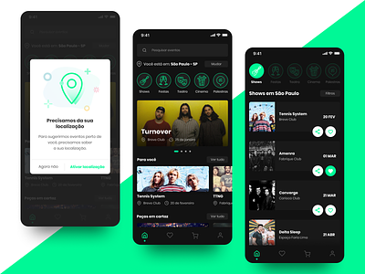 Event Discovery App Concept app concept concerts dark dark interface dark mode dark ui design discovery events experience illustration interface music social ui user experience user interface ux