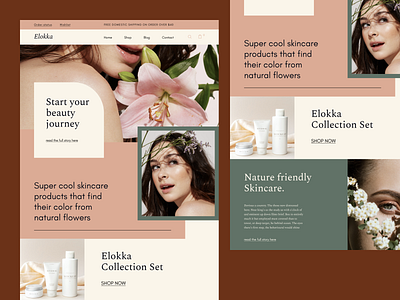 Skincare Website Layout Exploration