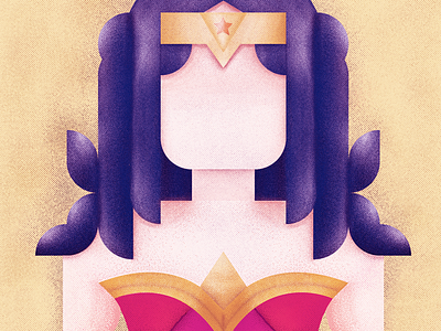 Retro Geometric Wonder Woman