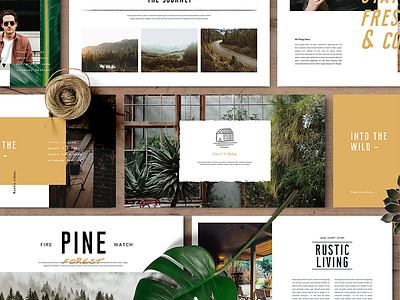 MONROE - Powerpoint Template lookbook pitch powerpoint ppt presentation rustic