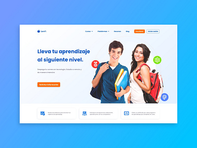 Lern't / Plataforma de aprendizaje UI design graphic design homepage landing ui