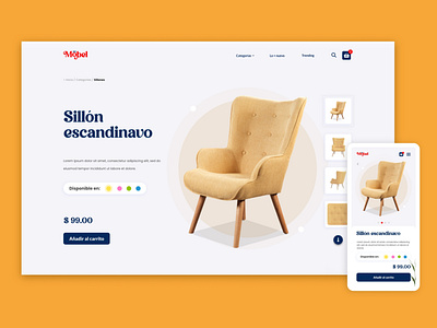 Mobel / Project branding design furniture graphic design home homepage landing ui ux