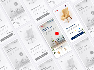 Mobel / Project UI / Mobile furniture graphic design home landing mobile ui