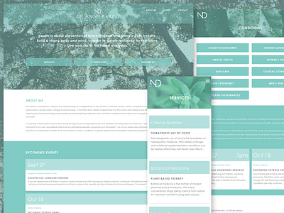 Naturopath Responsive Website Design design doctor health mobile nature naturopath responsive teal web