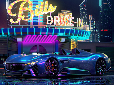 Mercedes Benz AMG Concept 3d 3dmodeling 3dvisualization automotive car cardesign concept design vehicle vehiculardesign